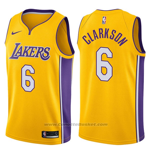 Maglia Los Angeles Lakers Jordan Clarkson #6 Swingman Icon 2017-18 Or